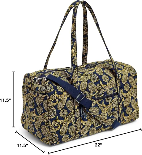 Miniatura 6 de Vera Bradley Women's Cotton Collegiate Large Travel Duffle Bag (Multiple Teams Available)