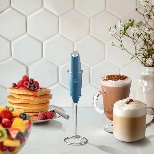 Miniatura 6 de Zulay Milk Boss Espumador de leche potente manual, hace espuma para latte, batidor para mezclar bebidas, café, miniespumador para capuchino, frappé