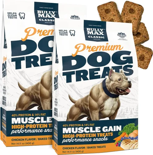 Miniatura 10 de Bully Max Golosinas prémium para perros con alto contenido de proteínas para cachorros y perros adultos, golosinas de entrenamiento para perros