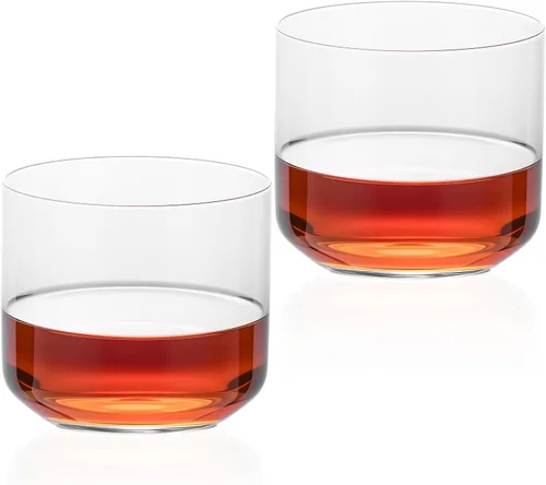 Miniatura 18 de KAMMAK Juego de 2 vasos de whisky, 7.05 onzas, vasos Old Fashioned para whisky escocés, cócteles, ron, vodka en bar y regalos de fiesta
