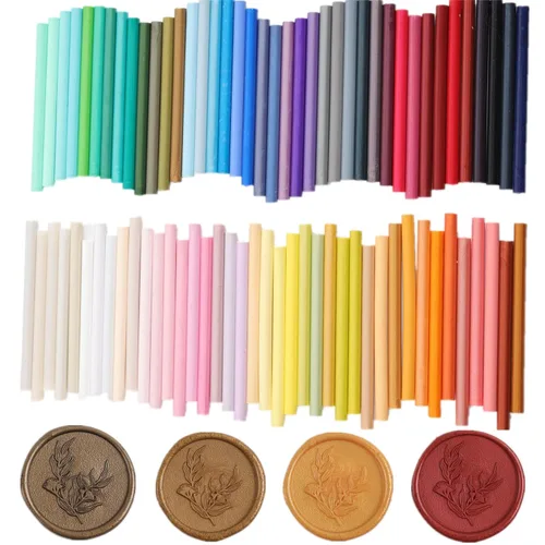 80 barras de cera para sellar pistola de pegamento, 80 unidades de colores surtidos, sellados de cera de pistola de pegamento, mini palitos de cera,