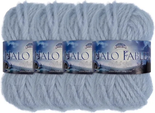 Miniatura 33 de JubileeYarn Halo Fables Yarn - 100g/Skein Bulky Polyester - North Wind Sun - 2 Skeins