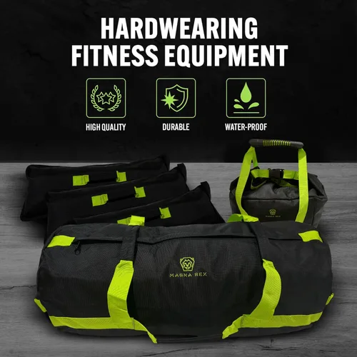 Miniatura 5 de Sandbags for Working Out - 50 to 90 lbs - Adjustable Heavy Duty Equipment for Weight Training - 1 Outer, 3 Inner Sandbags - Portable Tough Workout