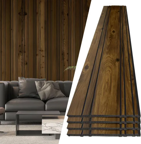 Miniatura 10 de Art3d Paneles de revestimiento de madera, tablero de pared de poliestireno con cuentas para decoración de pared interior, 79.3 pulgadas de ancho x