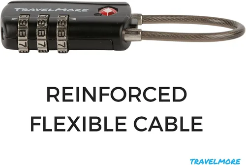 Miniatura 4 de Aprobado por la TSA Cerraduras de equipaje de combinación de cable de viaje para maletas Paquete de 1, 2, 4 & 6