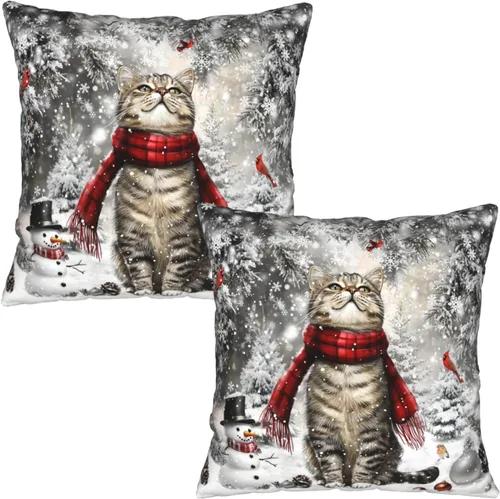 Miniatura 40 de Funda de almohada marrón con estampado de leopardo - 2 piezas Funda de almohada de guepardo de 16x16 pulgadas Fundas de almohada de algodón