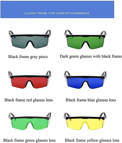 Miniatura 7 de Gafas de seguridad del laser de las gafas 190nm a las gafas protectoras del laser 540nm con la caja del terciopelo