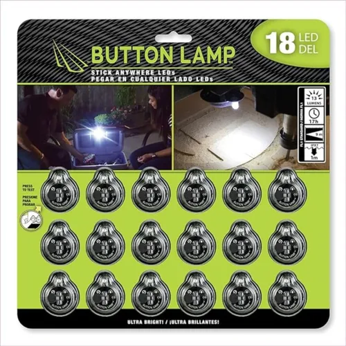 Miniatura 2 de Panther Vision Paquete de luces LED adhesivas con botón, ligeras, ultra pequeñas, ultra brillantes, luces LED utilitarias (paquete de 18)