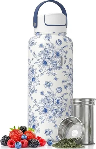 Miniatura 11 de Botella vaso térmico para té de 22 onzas con infusor, taza de viaje