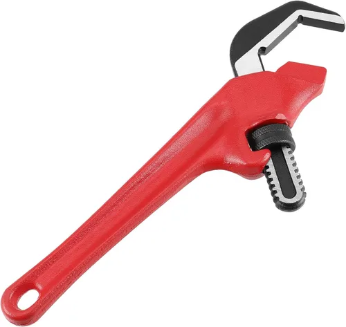 Miniatura 5 de SEUNMUK 2 llaves hexagonales de 9-1/2 pulgadas, llave de tubo compensada, herramientas de plomería ajustables de tubo de acero resistente, con mango