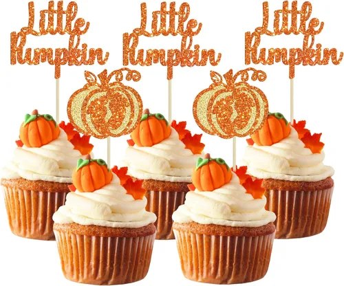 Miniatura 14 de Gyufise Decoración para pastel de calabaza pequeña, decoración de pastel de calabaza, baby shower, decoración de pastel temático de otoño, baby