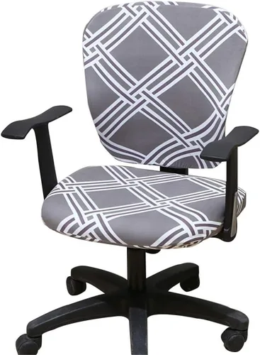 Miniatura 27 de Jinzio Funda para silla de oficina de computadora, tela protectora dividida y elástica, de poliéster, universal, para escritorio, para silla