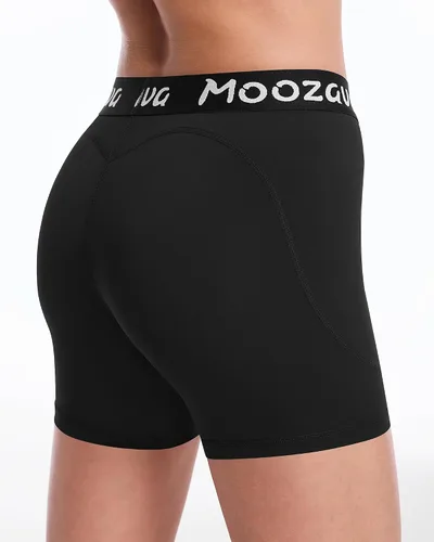 Miniatura 3 de Moozava Pantalones cortos de voleibol de elastano de 5 pulgadas para mujer, paquete de 3 pantalones cortos de compresión atléticos