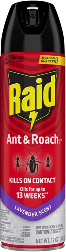 Miniatura 10 de Raid Ant & Roach Killer Spray para insectos listados, mantiene matando durante 13 semanas, aroma a lavanda, 12 onzas