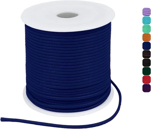 Miniatura 38 de CAMAL Cuerda de cera de 0.069 pulgadas para hacer pulseras, hilo encerado de 23 yardas para joyería y pulsera, cordón encerado para manualidades