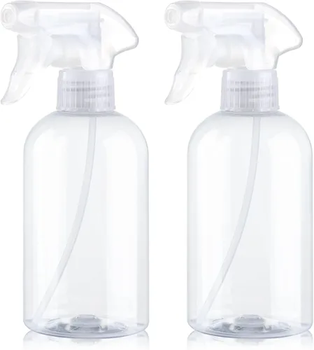 Miniatura 9 de Botellas pulverizadoras de plástico sin BPA, 10 oz/10.1 fl oz, rociador ajustable, recipiente vacío recargable, corriente de niebla para regar