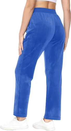 Miniatura 4 de TACVASEN Pantalones deportivos casuales para mujer, pantalones deportivos de terciopelo de vellón para correr, entrenamiento, descanso, pantalones