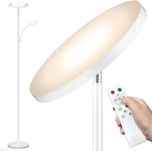 Miniatura 11 de marctronic Lámpara de pie, mejorada de 42W 4000LM, lámpara de pie LED súper brillante para sala de estar, dormitorio, lámparas de pie de lectura