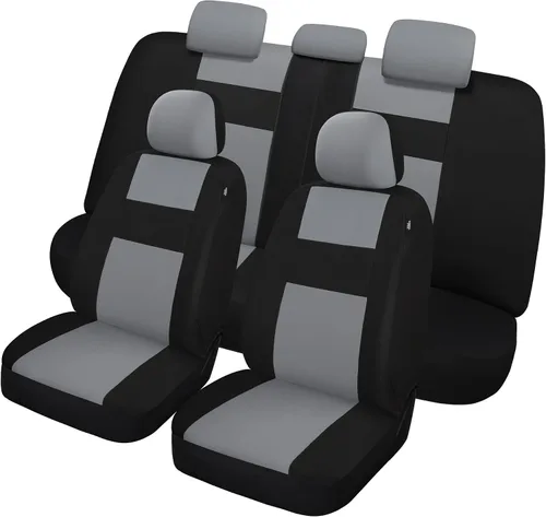 Miniatura 13 de VarCozy Fundas de Asientos de Automóvil Juego Completo, Fundas de Asientos de Banco Dividido Delantero y Trasero de Tela Transpirable