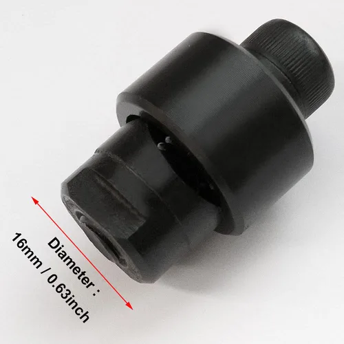 Miniatura 2 de SagaSave Perforadora de chapa metálica de 0.630 in, cortador de agujero hexagonal de metal para fregadero, acero inoxidable, placa de acero, 1 unidad