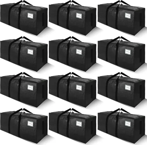 Miniatura 23 de SWEET DOLPHIN Paquete de 8 bolsas de mudanza resistentes de 200 libras con asas envolventes, bolsas de almacenamiento extra grandes para ahorrar