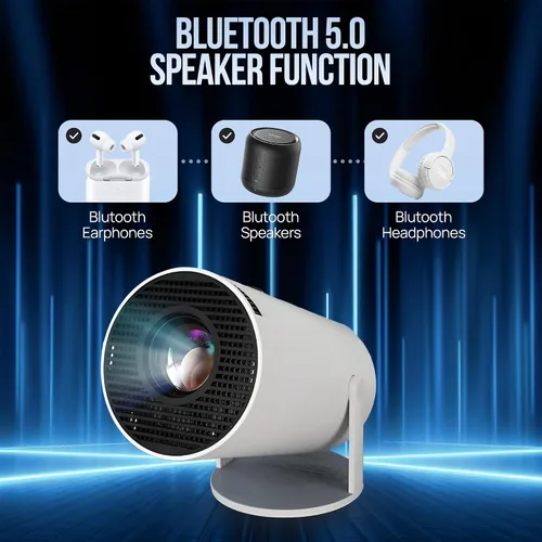 Miniatura 3 de Proyector mejorado con WiFi 6 y Bluetooth Mini Teatro de video inteligente portátil 4K HD 1080P Pantalla para exteriores Película Monitor de TV