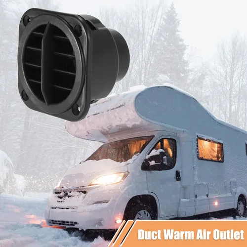Miniatura 2 de X AUTOHAUX 4 unids salida de ventilación de aire caliente 1.654 in calentador de coche conducto tubo de manguera 360 grados giratorio aparcamiento