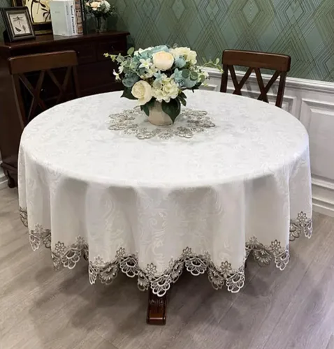 Miniatura 7 de AMZALI Corredores de mesa de macramé para fiesta, 70 pulgadas de encaje floral bordado rectangular bufanda para cómoda decoración de mesa para boda