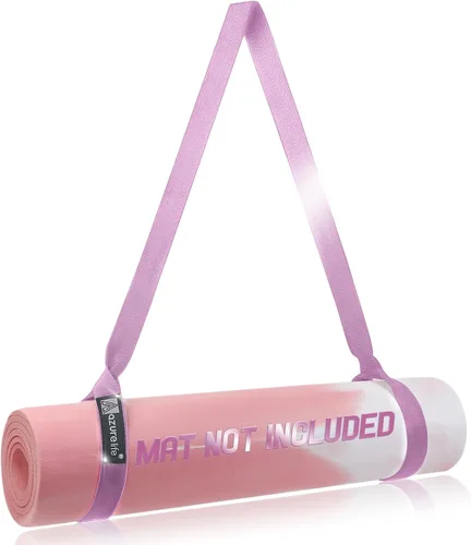 Miniatura 10 de A AZURELIFE Premium 2 en 1 correa para esterilla de yoga, ajustable antideslizante para transportar esterilla de yoga, se dobla como bandas