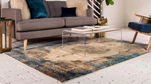 Miniatura 2 de Unique Loom Dorchester Collection - Alfombra rectangular de 4 pies 1 pulgada x 6 pies 1 pulgada, color beige y negro