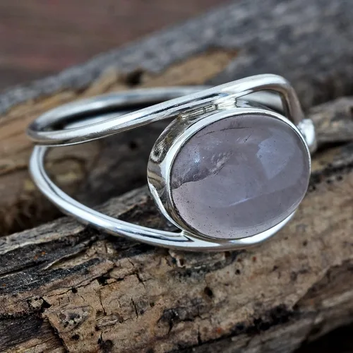 Miniatura 4 de Anillo de plata de ley 925 para mujer, anillo de piedras preciosas naturales, anillo de aniversario de plata de ley, juego de bisel