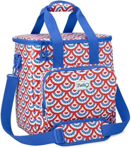 Miniatura 17 de Swig Life Bolsa térmica con triple aislamiento con cremallera, bolsa enfriadora de viaje grande con capacidad para 16-24 latas, o 6 botellas