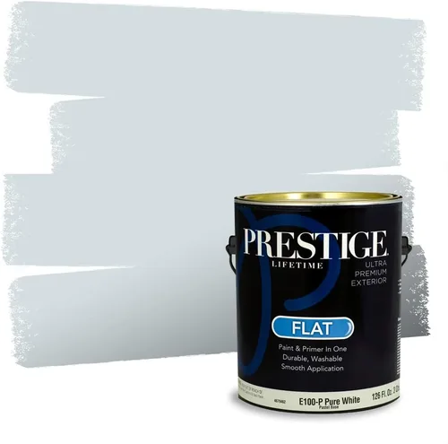 Miniatura 1433 de Pintura Exterior + imprimación PRESTIGE, todo-en-uno, 1 galón, acabado mate, color comparable al Valspar* Royal Gray* VS151-Gris real