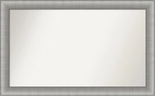 Miniatura 106 de Amanti Art Espejo de baño plateado para sobre fregadero, 28 x 47 pulgadas, espejo rectangular de plata imperial, marco de madera tradicional de gran