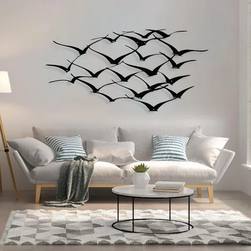 Miniatura 6 de Arte de pared de metal con bandada de pájaros, decoración de pared de pájaros voladores, decoración rústica de granja, decoración del hogar