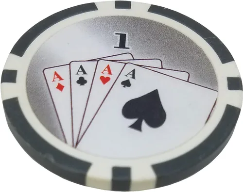 Miniatura 3 de Fichas de Poker - (25) "1" Las Vegas Sign 0.41 oz Clay Composite