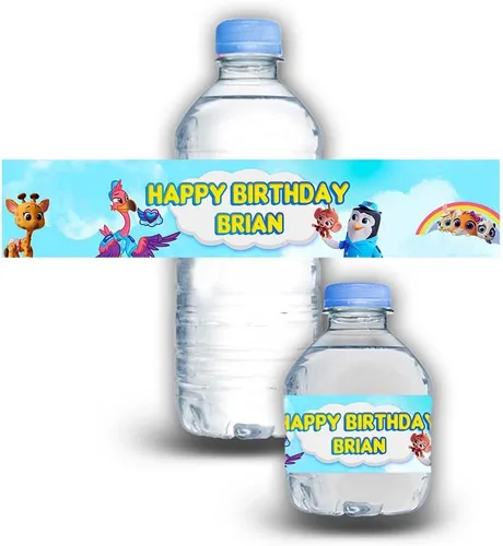 Miniatura 19 de Calcomanías impermeables para botellas de agua para niños, personalizables, paquete de 12 (coches)