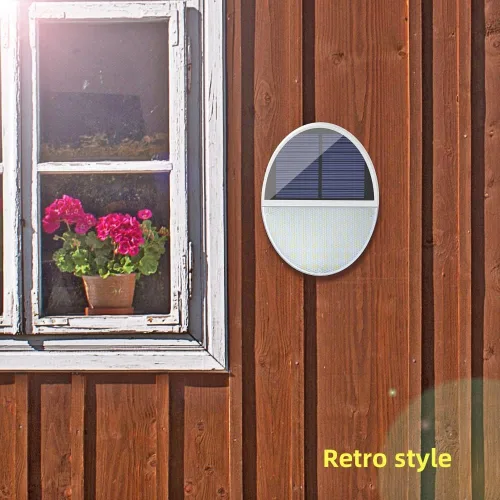 Miniatura 6 de Luz solar al aire libre, luz de inducción automática para microondas, sin cableado IP65, luz de pared impermeable, funciona con energía solar