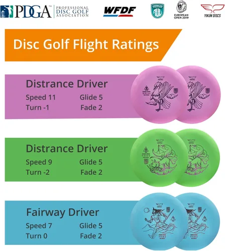 Miniatura 2 de Yikun Disc Golf Starter Set con mini bolsa de marcador – 5.82-6.00 oz juego al aire libre kit de juegos para principiantes