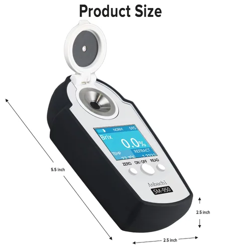 Miniatura 4 de Refractómetro digital Probador digital BRIX Medidor de azúcar Ideal para agua potable Bebidas Kombucha Huerto Jugo de frutas Contenido