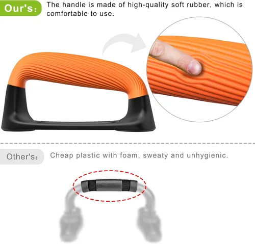 Miniatura 4 de Kipika Barras para Flexiones, Soportes de Flexiones con Mango de Plástico Suave Engrosado, Base Estable y Antideslizante, Mangos para Flexiones A