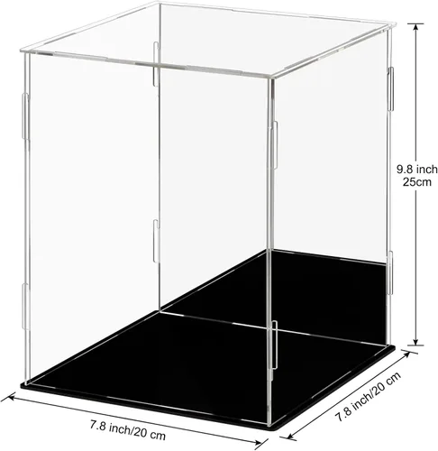 Miniatura 2 de Vitrina acrílica, versátil escaparate coleccionable para figuras de acción y juguetes, 1 paquete (negro, 7.8 x 7.8 x 9.8 pulgadas)