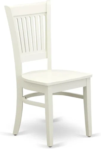 Miniatura 7 de East West Furniture AMVA3-LWH-W - Juego de mesa de cocina de 3 piezas para espacios pequeños contiene una mesa de comedor redonda con pedestal y 2