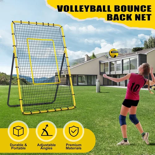 Miniatura 4 de Volleyball Rebounder Net 7x4 ft -5 Angles Adjustable, Outdoor Portable or Home Training Equipment, Backyard Volleyball Trainer with Rebound Net
