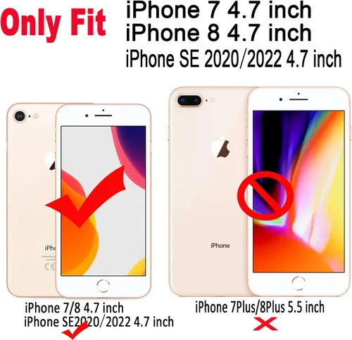 Miniatura 2 de Qokey Funda con flores para iPhone SE 3ª y 2ª generación, para fundas iPhone 7/8 de 4.7 pulgadas, carcasa transparente con patrón floral de cristal