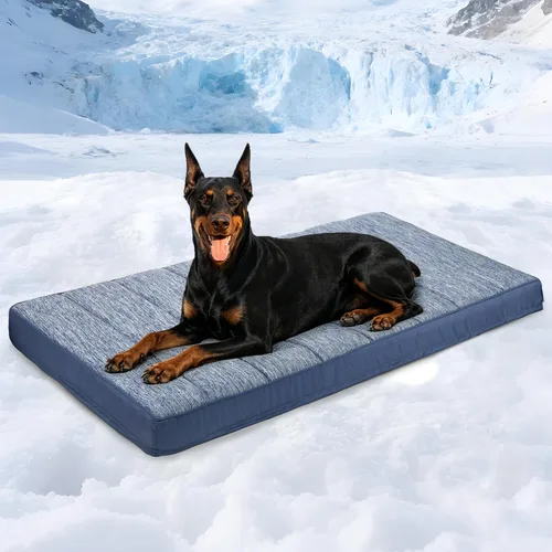 Miniatura 21 de Tapete para jaula para perros de tamaño XL, cama de espuma viscoelástica de 41 x 27 pulgadas, lavable y antideslizante, tapete ultrasuave para Oscuro