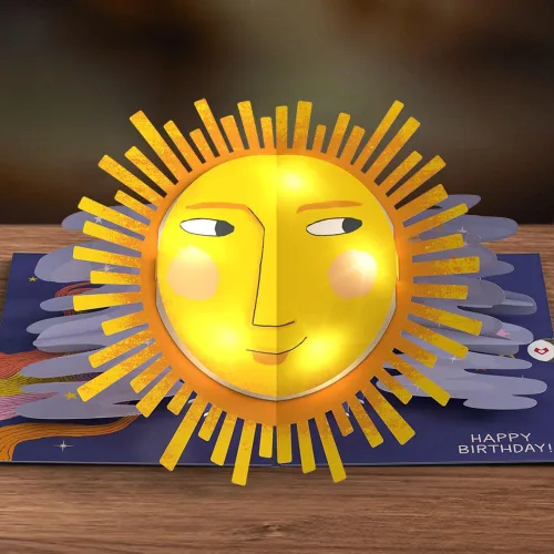 Miniatura 2 de Lovepop Tarjeta desplegable de cumpleaños con luces LED para ella y él – Tarjetas de felicitación 3D iluminadas para niños, niñas, hombres y mujeres