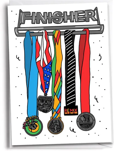 Miniatura 26 de Felicitaciones por terminar una tarjeta de felicitación de maratón 26.2 Millas Inspirado en correr