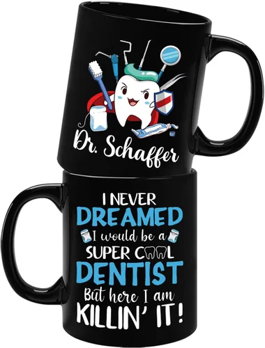 Miniatura 24 de Taza de café personalizada con texto en inglés "I Create Smiles What's Your Superpower" de 11 onzas, taza de café personalizada con nombre I Create