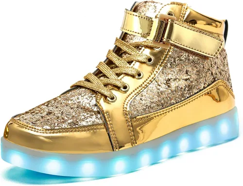 IGxx Zapatos con luz LED para niños, tenis de alta calidad, zapatos con luces para niños, carga USB, entrenadores luminosos intermitentes para